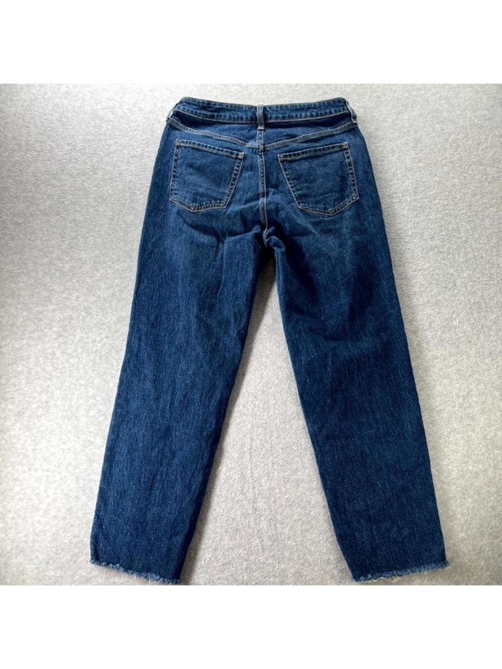 Old Navy Women's Straight-Leg Jeans in Dark Blue Denim